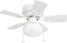 Prominence Home Hero, 28 Inch Traditional Flush Mount Indoor LED Ceiling Fan 