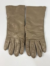 Charter Club Women s Leather Gloves Size 6.5 Brown Cashmere Knit Lined Vintage