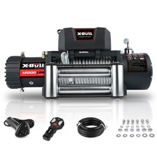 X-bull 12000lbs Winch Electric Steel Cable Trailer Truck 12v Off-road Suv 4wd