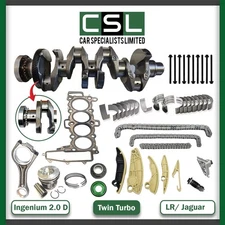 LAND ROVER 2.0 D 204DTA INGENIUM CRANKSHAFT TIMING CHAIN KIT PISTON REBUILD KIT