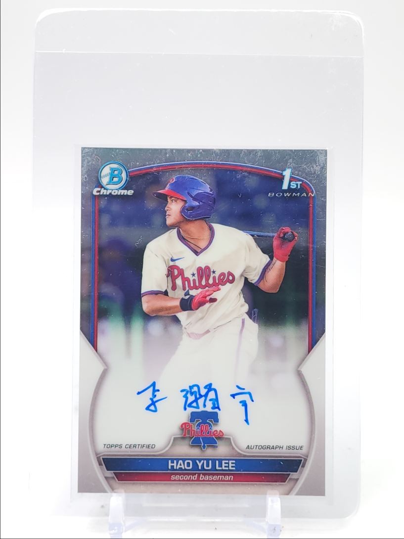 HAO YU LEE 2023 BOWMAN CHROME 1ST AUTOGRAPH PHILLIES #CPA-HL AUTO Q2754
