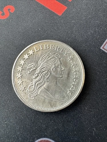 Liberty Draped Bust Design 1 Troy Oz .999 Fine Silver Bullion Round Ounce (W)