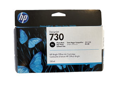 Genuine HP 730 Photo Black Ink Cartridge P2V67A 130ml - Warranty End 04/2023