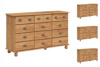 Kommode Schrank Schubladenschrank 79X40X133.5 Cm Massivholz Kiefer