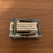Box of 100+ Vintage JOSEPH GILLOTT'S 404 F Fine Warranted Flex Dip Pen Nibs 