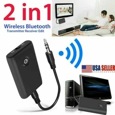 Bluetooth 5.0 Transmitter Receiver 2-in-1 Wireless Adapter Audio 3.5mm Jack Aux 