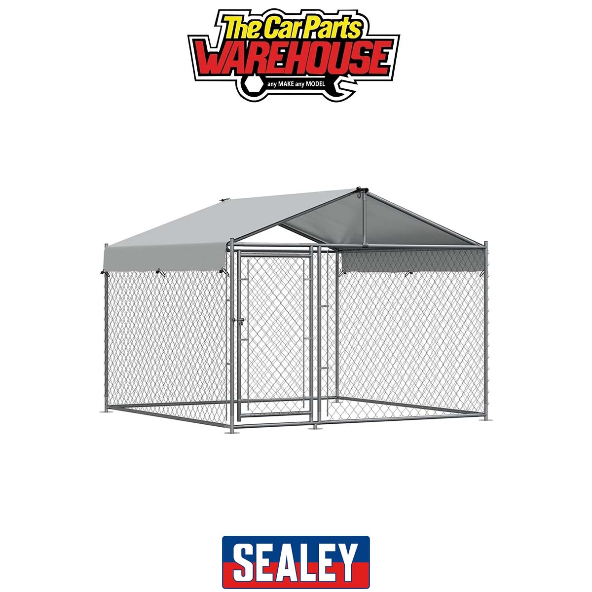 Sealey DG281 Dellonda Galvanised Steel Dog Kennel with Roof Cover