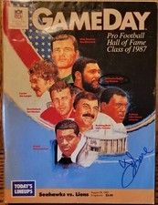 Joe Greene, Autographed Game Day, Pro Football Hall of Fame Class of 1987