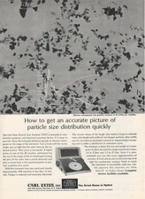 1964 Carl Zeiss Print Ad ~ The Carl Zeiss Particle Size Analyzer ~ Vintage Tech
