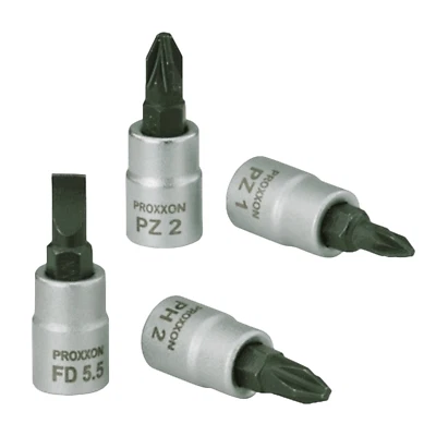 PROXXON 1/4'' - Schlitzschrauben 4mm-8mm Kreuzschrauben PH1-PH3 Pozidriv-Einsatz