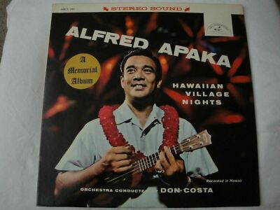 ALFRED APAKA HAWAIIAN VILLAGE NIGHTS A MEMORIAL ALBUM VINYL LP ABC-PARAMOUNT EX