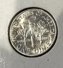 1954-P GEM BU Silver Roosevelt 10c ~ Obv Tone Spot  ~ Cartwheel Luster ~ X46