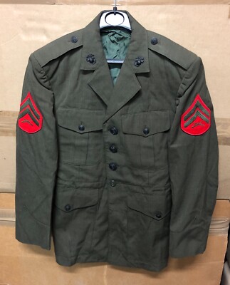 ORIGINAL USMC 1. GOLF KRIEGSUNIFORM JACKE MANTEL HERRENWOLLE 1989 EX ZUSTAND !!! 40R