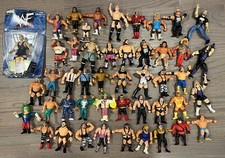 WWF Hasbro Wrestling Figure Lot Used 1990-1994 Rare Bret Hart ECW Hulk 47 Figure