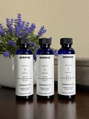 SET OF 3 AROMAR 2oz PREMIUM QUALITY HOTEL FRAGRANCE OILS! INSPIRED BY 1 HOTEL