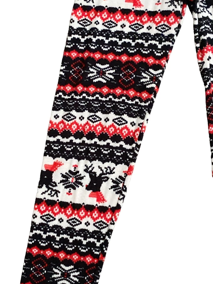 NO BOUNDARIES 女式中号 (7-9) Fair Isle 拉裤紧身裤 — 第 3/4 张图片