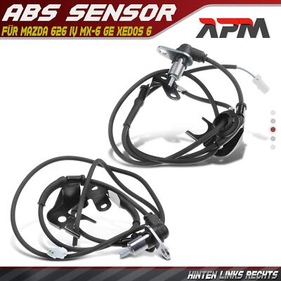 2x ABS Sensor Raddrehzahl Hinten Links Rechts für Mazda 626 IV MX-6 GE Xedos 6