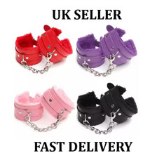 Sex Handcuffs Faux Leather Soft Fur BDSM Fetish Bondage Slave Ankle Restraint