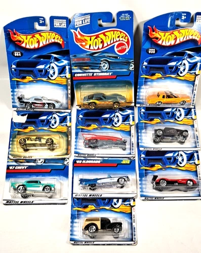 Hot Wheels Lot of 10 cars. New On Cards.