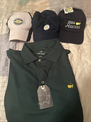 2024 Masters XL Green Polo And Hat Lot Assorted Years 