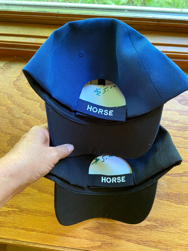 black Embroidered caps with horses | eBay