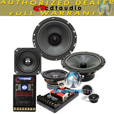 CDT AUDIO CL-6E42 3-WAY CAR COMPONENT SPEAKERS 6.5'' MIDBASS 4'' MIDRANGE 1'' TWEET