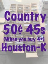 50¢ 45s - COUNTRY - VG - NM  - Buy 4 Minimum for Discount - DVS - Houston-K