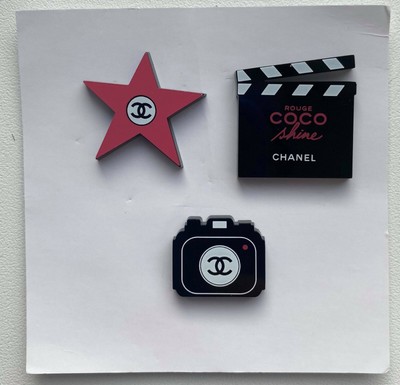 chanel camera brooch