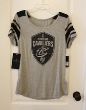 NWT Cleveland Cavaliers NBA UNK S/S Scoop Neck Rayon Tee Shirt Womens L