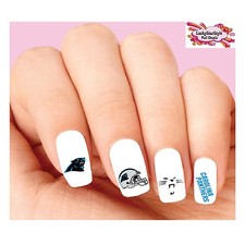 Waterslide Nail Decals Set of 20 - Carolina Panthers Football Assorted