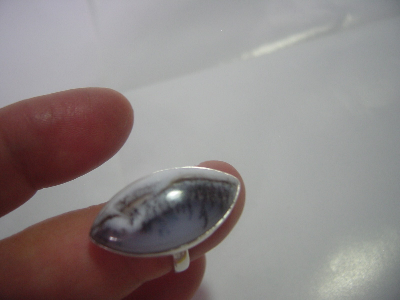 fabulous solid Silver Ring-natural beautiful dend… - image 13