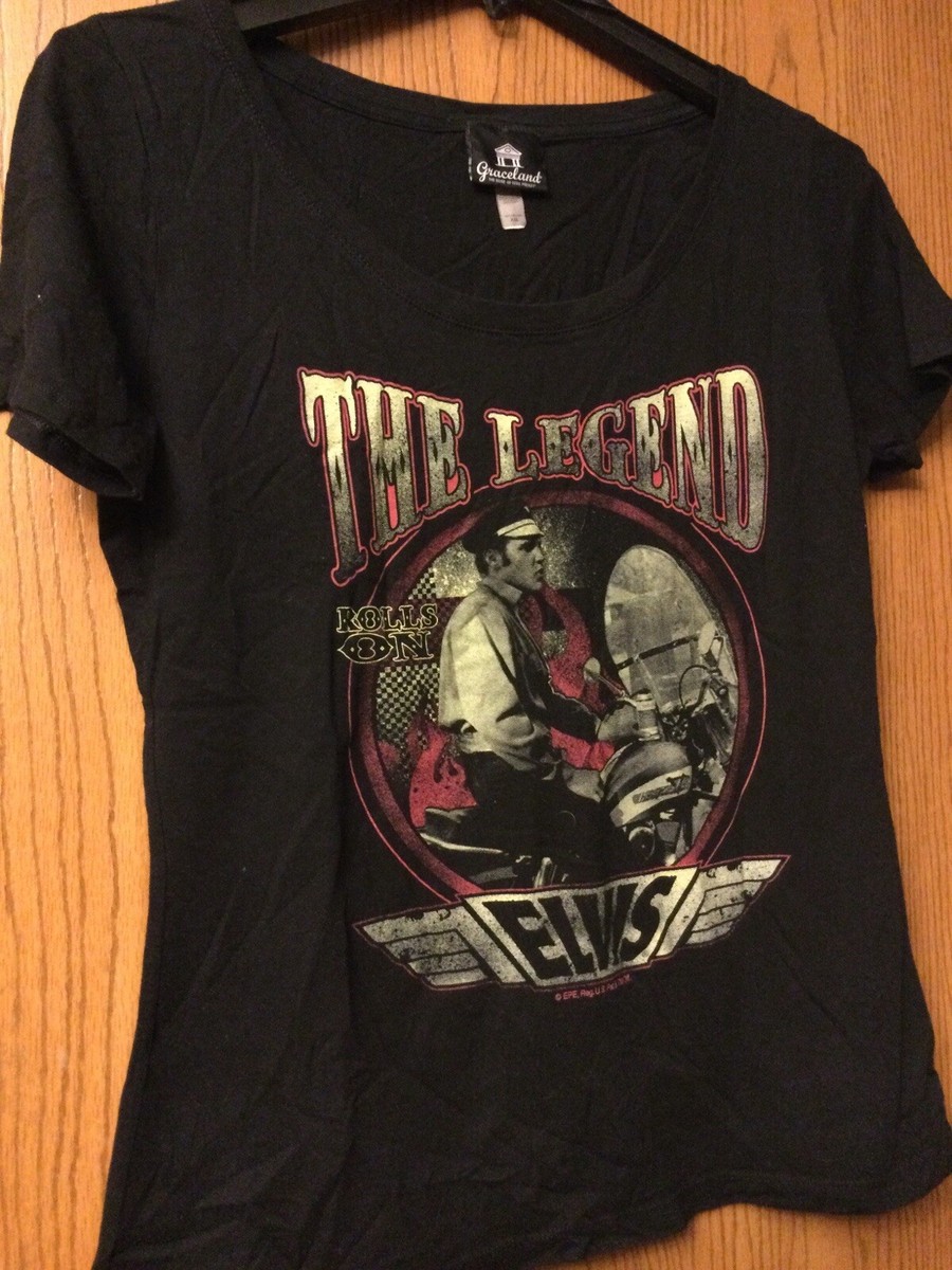 Elvis Presley Black Shirt Ladies Cut UK