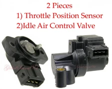 2 Pcs Throttle Position Sensor & Idle Air Control Valve Fits :Hyundai & Kia