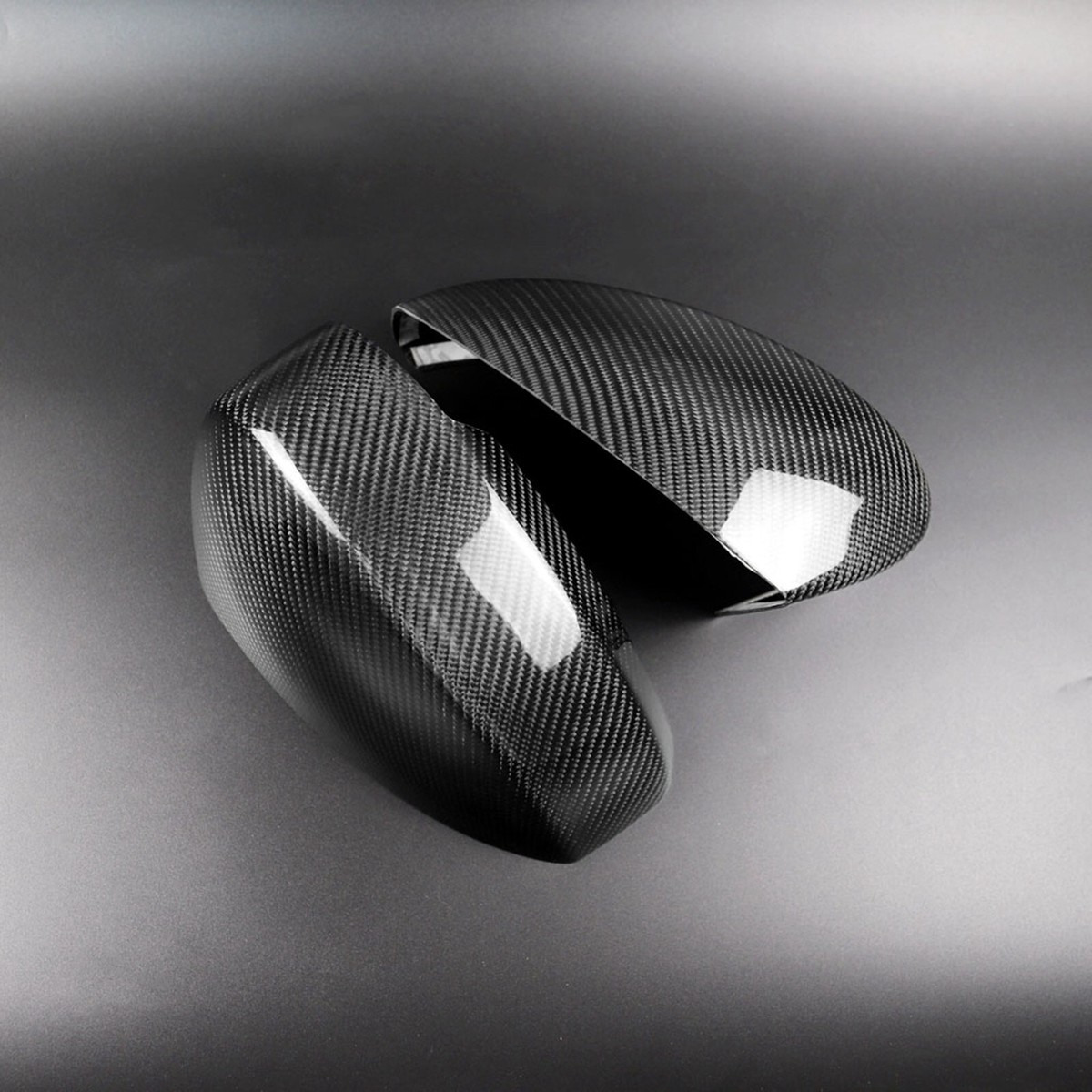 For Tesla Model Y 2020-2023 ADD-ON Real Carbon Fiber Side Mirror Covers Cap Case