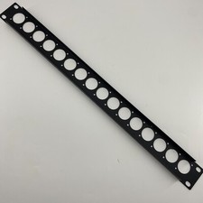 1U Single Space Rack Panel W/16 XLR CutOuts For NL8, NL4 Speakon Connectors 19"