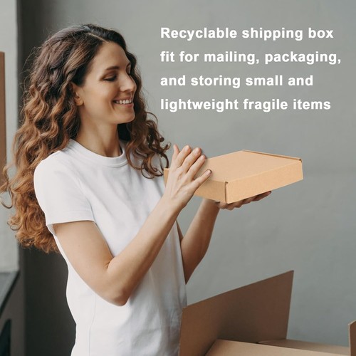 MEBRUDY 6x4x1 Inches Shipping Boxes Pack Of 50, Small Corrugated Cardboard Box - Picture 7 of 9