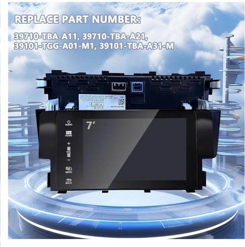 Pantalla táctil de radio navegación de 7" para Honda Civic 39710-TBA-A11 2016-18 - Imagen 6 de 18
