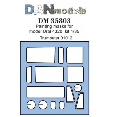 Dan Models 35803 Scale 1:35 Painting Masks for Model Kit Ural Trumpeter 01012