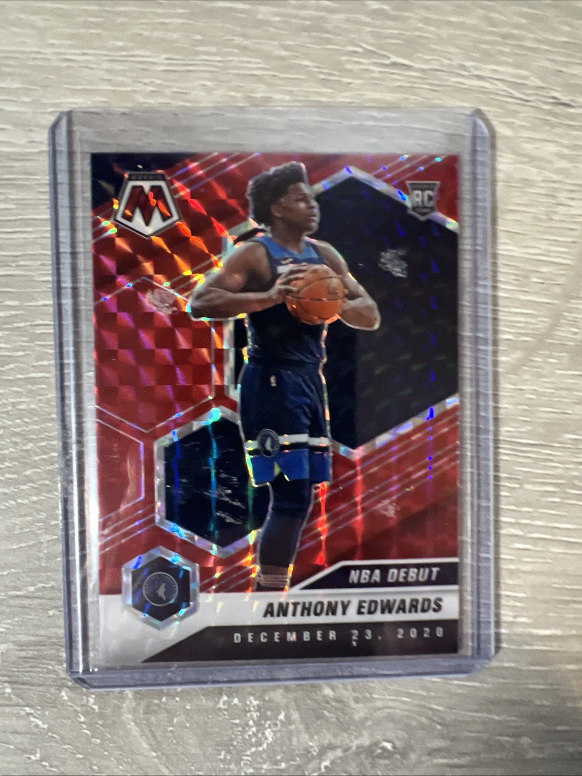 2020-21 Panini Red Mosaic Anthony Edwards RC #261