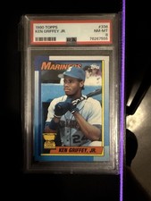 1990 Topps All-Star Rookie Ken Griffey Jr. #336 MLB Bloody Scar Error PSA8