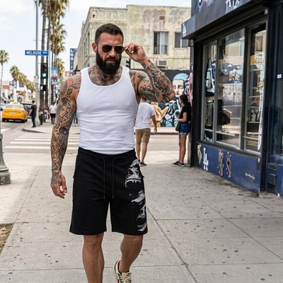 Neue Yakuza Herren Revenant Sweat Shorts - Schwarz