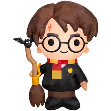 3.2 Ft Airblown-Harry Potter with Broom Halloween Inflatable