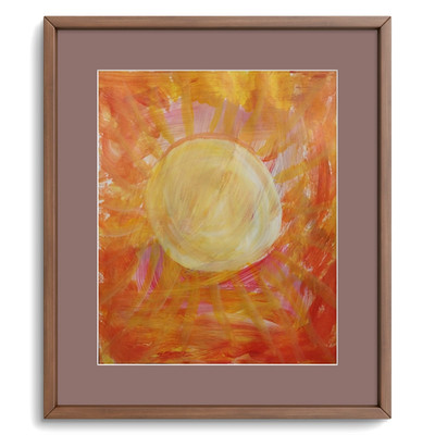 Sun Sky Sunshine 11x14 Original Signed Paper Wall Art Acrylic BACH