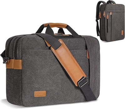 ESTARER umwandelbar Rucksack Laptoptasche Umhängetasche Messenger Bag 17/17,3 
