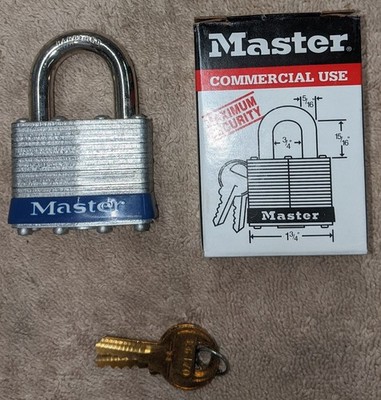 Lot of 6 Master Lock #1 Padlocks With 2 Keys Per Lock