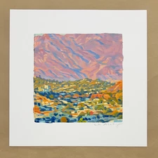 Seth Armstrong ARROYO SECO STUDY Print SIGNED Giclee Art Poster Blue Pink Ltd Ed