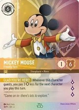 1x Mickey Mouse - Friendly Face - 18/P1 - Holofoil Light Play Lorcana Promos Lor