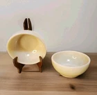 Fire King Ovenware Glass Ivory Color 4 3/4 in. Chili Soup Cereal Bowl Vtg 2 Pk