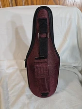 CaddyO Wine Bottle Carrier Tote Cooler Chill Black Strap Corkscrew NWOT Burgandy
