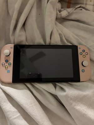 Nintendo Switch NO DOCK NO CHARGER , the pink custom joy cons have drift